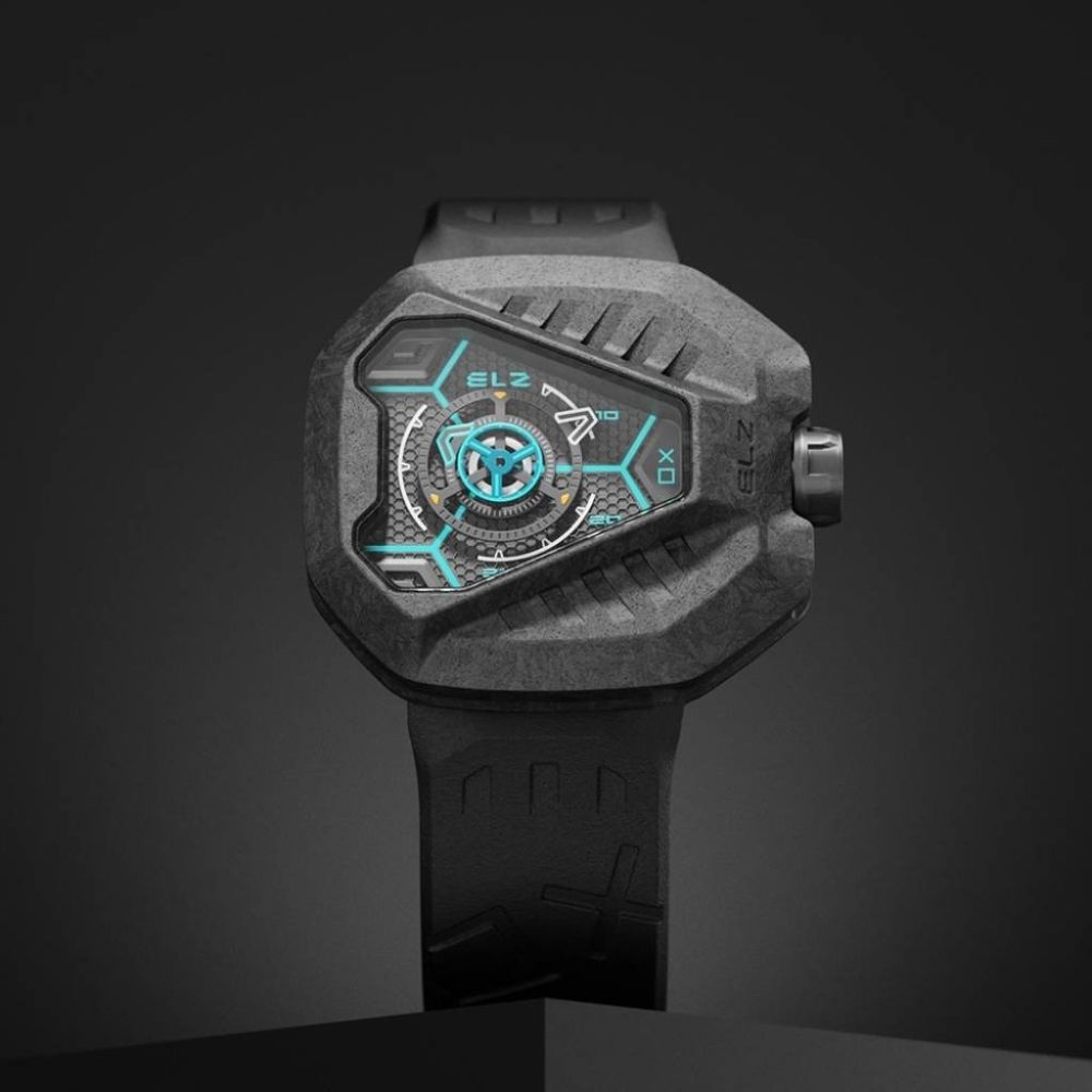 THE ELECTRICIANZ Steel Dark Z 45mm 獨家電路發光手錶-ZZ-A3C/05-CRD