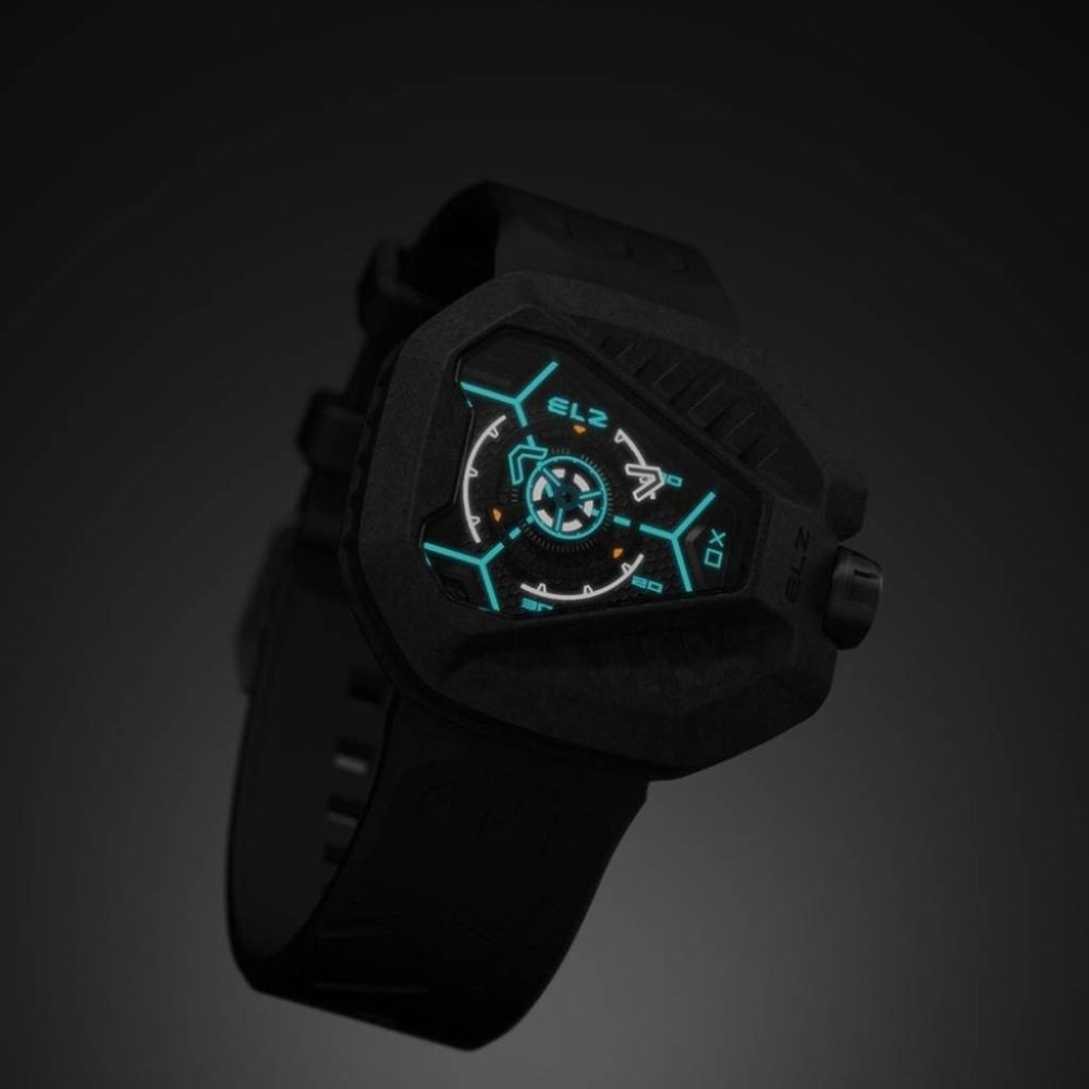 THE ELECTRICIANZ Steel Dark Z 45mm 獨家電路發光手錶-ZZ-A3C/05-CRD