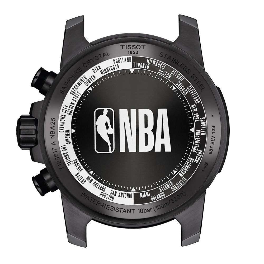 SAPPHIRE CRYSTALTISSOT1853UTAHDENVER MINNESOTASACRAMENTOGOLDEN STATEOKLAHOMA CITYT125617 A NBA 25MEMPHISLOS ANGELESTORONTOSTAINLESS STEELMILAUKEEBOSTONDETROITNBACHICAGOCLEVELANDW YORKBROOKLYN DALLASPHOENIX NEW ORLEANS SAN ANTONIOHOUSTONMIAMIATLANTAWASHIORLANDO CHARLOTTEWATER-RESISTANT 10bar (100m/330ft)INDIANA987 BLV 123