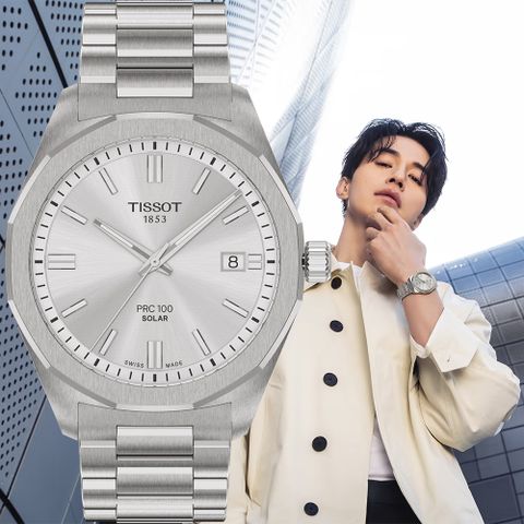 TISSOT 天梭 官方授權 李棟旭配戴款 PRC 100 T151.422.11.031.00 Solar太陽能手錶-39mm T1514221103100