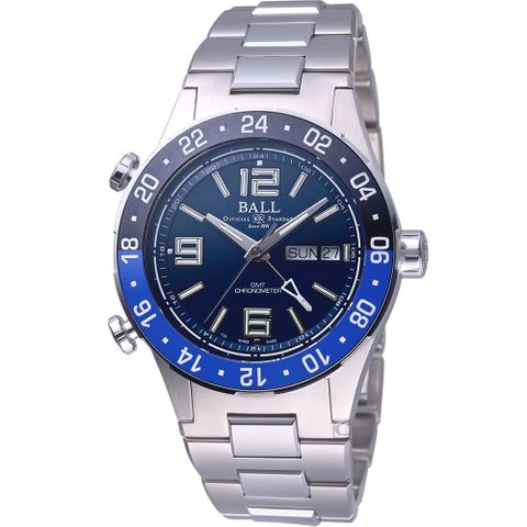 Ball 波爾 錶 Roadmaster Marine GMT 瑞士天文台機械錶(DG3030B-S1CJ-BE)藍-40mm