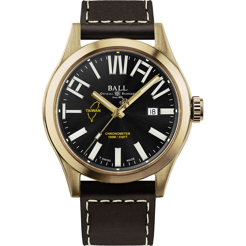 Ball 波爾 Engineer III 台灣騰雲號 130周年 天文台認證機械錶 青銅款-43mm ND2186C-L3C-BK