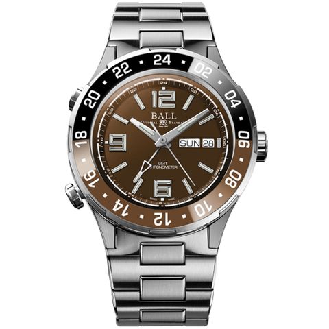 寵愛媽咪節💙好禮大回饋BALL 波爾錶 Roadmaster系列 天文台認證 GMT 陶瓷圈 潛水機械腕錶 40mm / DG3030B-S3C-BR