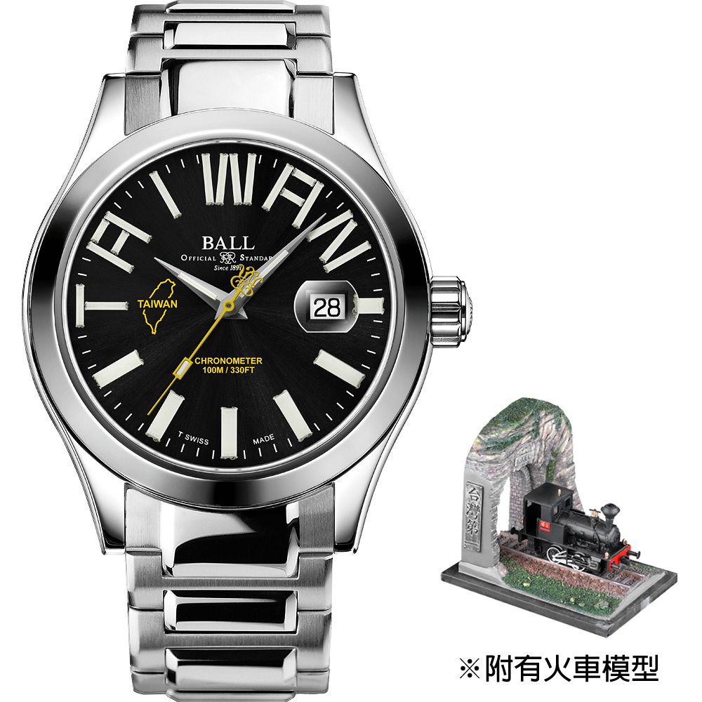 Ball 波爾   台灣騰雲號 130周年 Engineer III 天文台認證機械錶-43mm NM9028C-S34C-BK