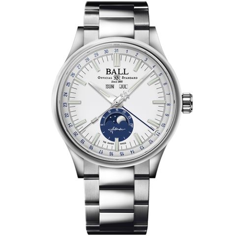 Ball 波爾 Engineer II系列 月相機械腕錶 禮物推薦 送禮首選 40mm / NM3016C-S1J-WH