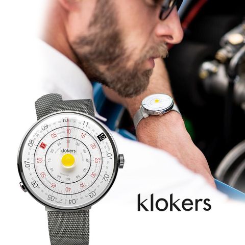 klokers 庫克錶 經典系列  KLOK-01-D1 黃色錶頭+米蘭錶帶