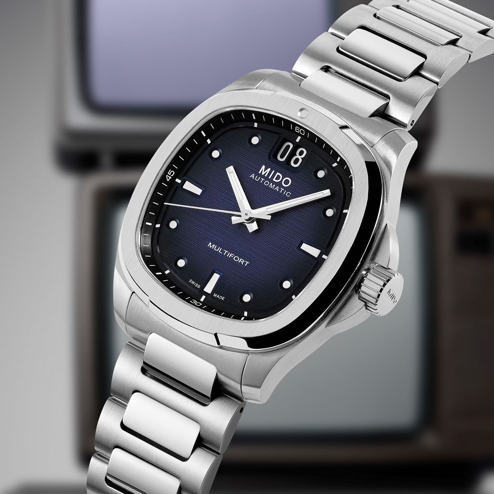 MIDO 美度 Multifort 先鋒系列 TV Big Date 機械錶-漸層藍/40mm M0495261104100