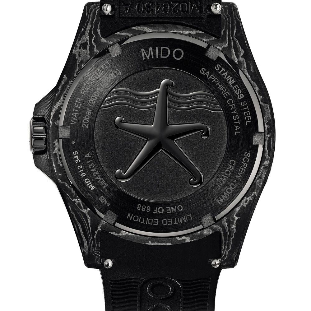 MIDO 美度 Ocean Star 海洋之星 GMT 碳纖維 200米機械潛水錶 天文台認證 限量錶-M0424317708100