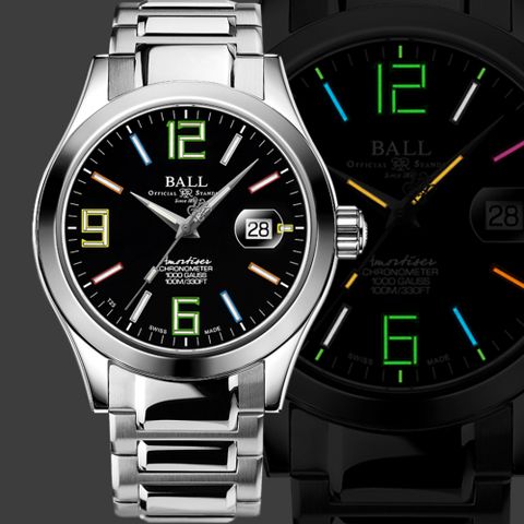 Ball 波爾 Engineer III 限量彩虹氣燈 天文台認證機械錶-43mm NM9028C-S41CJ-BKR