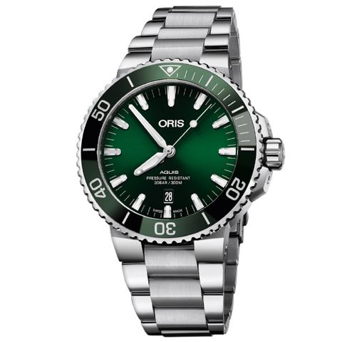 ORIS 豪利時 Aquis系列 時間之海 潛水機械腕錶 雙11 特惠 43.5mm/0173377304157-0782405PEB