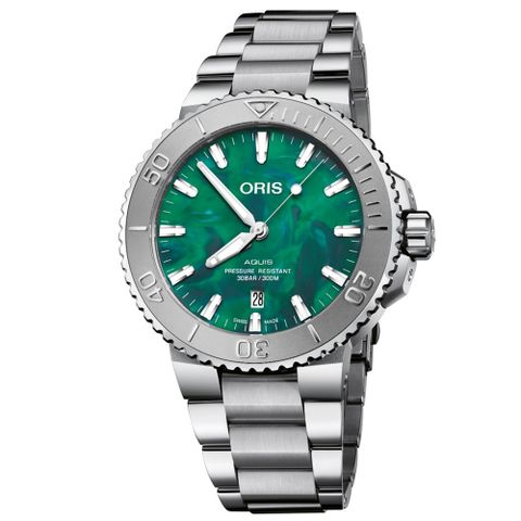 ORIS 豪利時 Aquis系列 時間之海 Bracenet聯名 潛水機械腕錶 雙11 特惠 36.5mm/0173377704137-0781805P