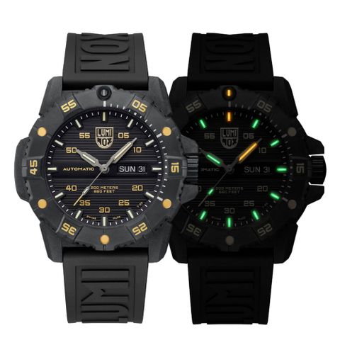 LUMINOX 雷明時 Master Carbon SEAL 海豹部隊自動機械錶– 黑金 / 3865GOLD