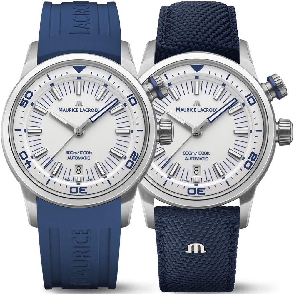 Maurice Lacroix 艾美 Pontos S DIVER 潛水機械錶 套錶附贈尼龍錶帶 PT6248-SS00L-130-4