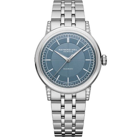 Raymond Weil 蕾蒙威 Millesime 復古系列 牛仔藍機械女錶-35mm 2125-STS-50011