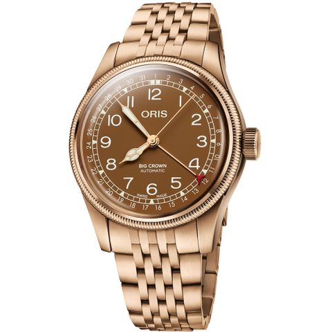 ORIS 豪利時 BIG CROWN 指針式日期青銅錶 0175477413166-0782001