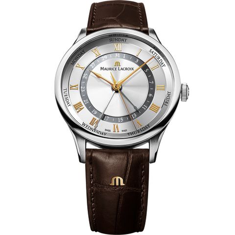 Maurice Lacroix 艾美 Masterpiece 五針同軸 手動上鍊機械錶-40mm MP6507-SS001-110-3