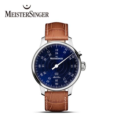 MeisterSinger 明斯特 BHO908 Bell Hora 旭日藍鈴聲機械手錶(機械錶 鈴聲錶 單指針)