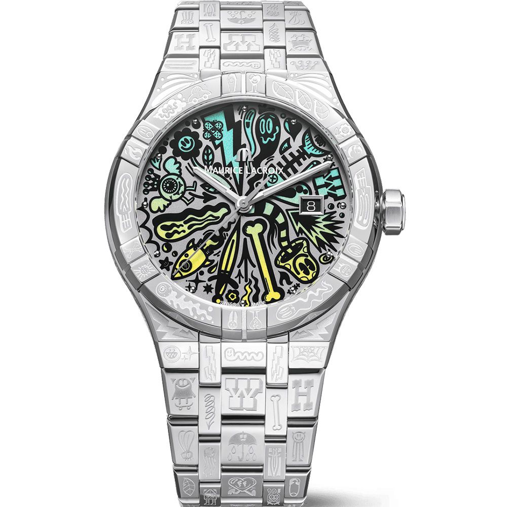 Maurice Lacroix 艾美 AIKON Wotto 塗鴉藝術限量版機械錶-42mm AI6008-SS009-090-1