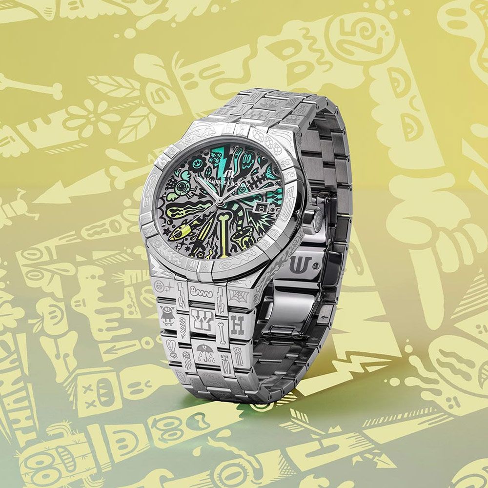 Maurice Lacroix 艾美 AIKON Wotto 塗鴉藝術限量版機械錶-42mm AI6008-SS009-090-1
