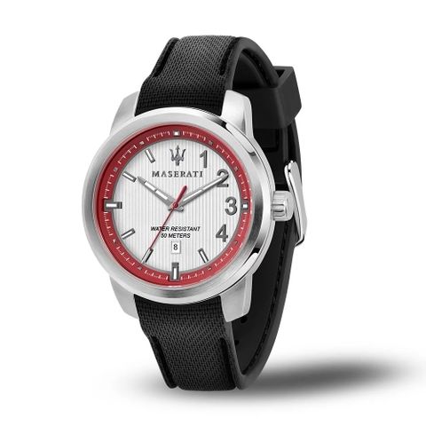 MASERATI 瑪莎拉蒂 經典矽膠錶帶腕錶45mm(R8851137004)