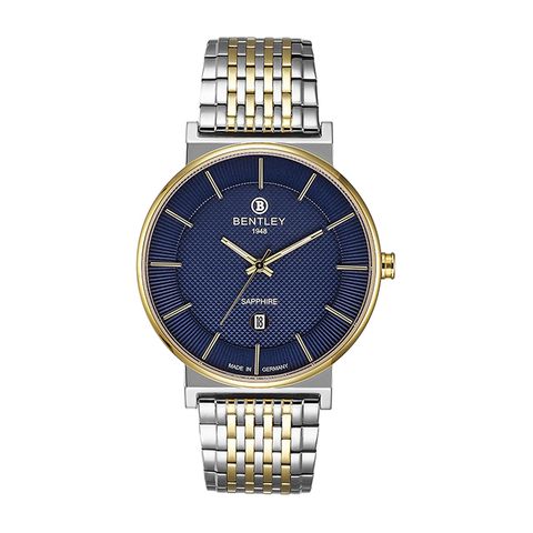 【BENTLEY賓利】Gentle Glamour系列 簡約手錶 (藍/金銀 BL1855-10MTNI)