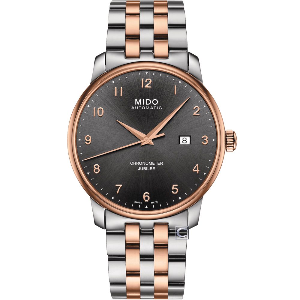 MIDO 美度 BARONCELLI JUBILEE 瑞士天文台認證 經典機械錶 男錶 手錶-M0376082206200/灰