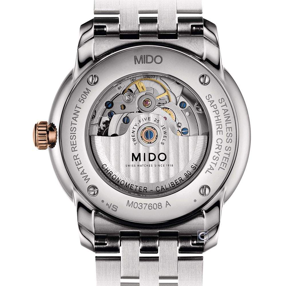 MIDO 美度 BARONCELLI JUBILEE 瑞士天文台認證 經典機械錶 男錶 手錶-M0376082206200/灰