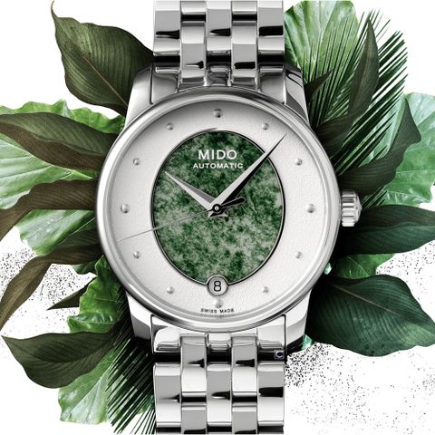 MIDO 美度 官方授權經銷商M2 Baroncelli系列碧玉石機械錶(M0352071148100)