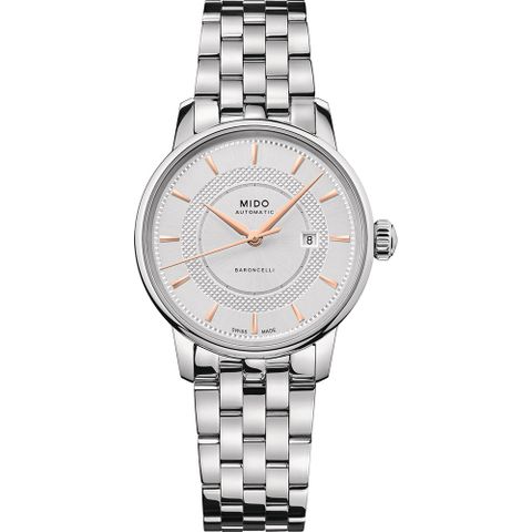 母親感恩月▼再送好禮MIDO 美度 官方授權M1 Baroncelli 永恆系列 機械女錶-30mm M037.207.11.031.01