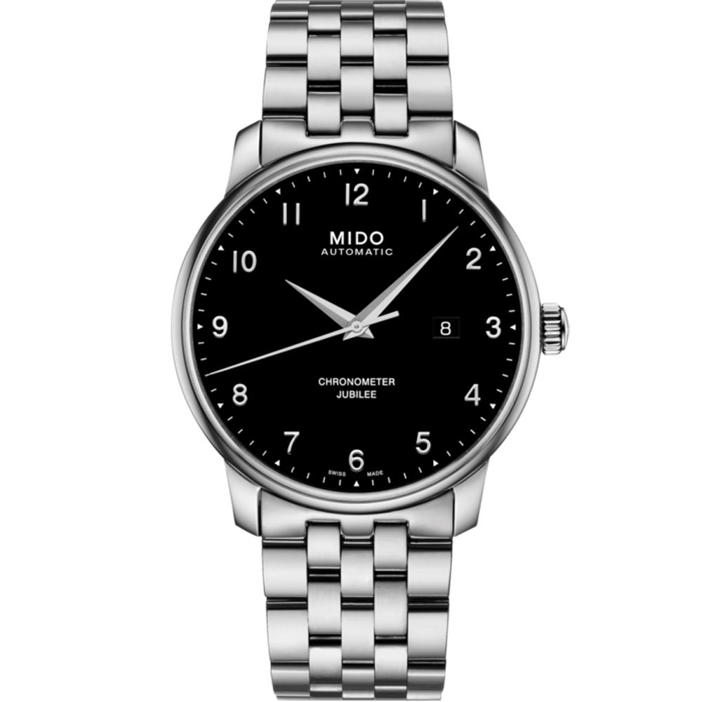 MIDO 美度   官方授權經銷商M2 BARONCELLI JUBILEE 天文台認證 經典機械錶-M0376081105200/黑