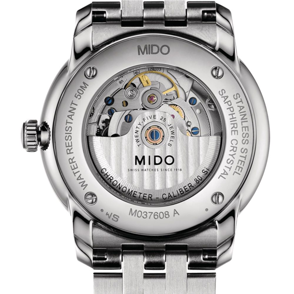 MIDO 美度 BARONCELLI JUBILEE 天文台認證 經典機械錶-M0376081105200/黑