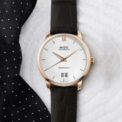 MIDO 美度 BARONCELLI 永恆系列 大日期窗機械腕錶 交換禮物 聖誕節 33mm / M0274263601800