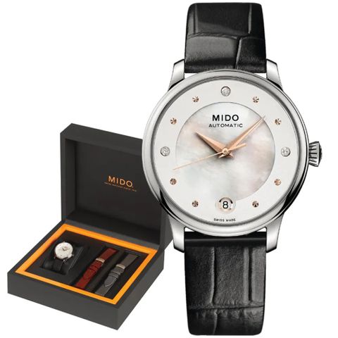 MIDO 美度 BARONCELLI 永恆系列 特別版 真鑽機械腕錶 禮物推薦 送禮首選 33mm / M0392071610600