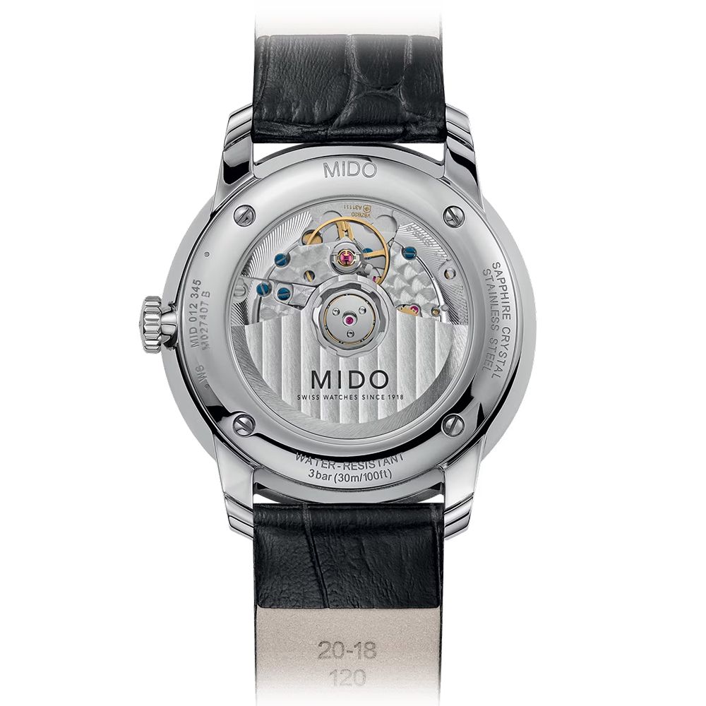 MIDO 美度 官方授權 Baroncelli 永恆系列 72小時動力儲存機械錶-39mm M0274071601100