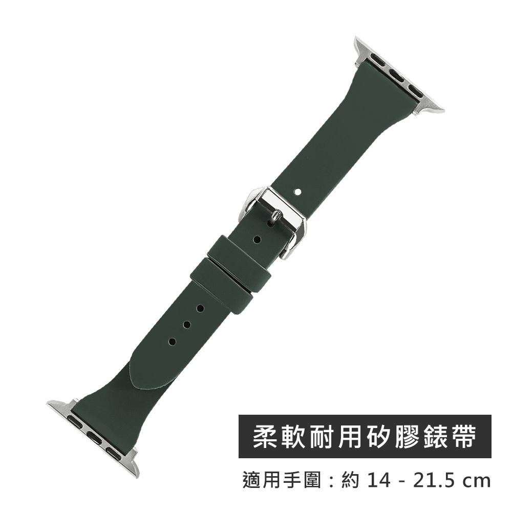 柔軟耐用矽膠錶帶適用手圍:約14-21.5cm