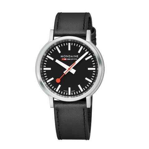 Mondaine 瑞士國鐵stop2go 男士腕錶 – 黑面 / 41020LBV-2SE / 41mm