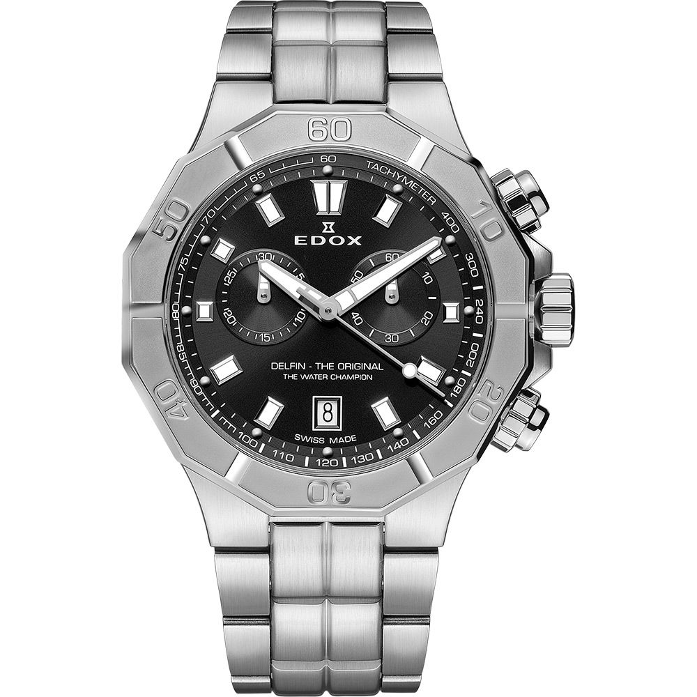 EDOX 伊度 Delfin 海豚200米潛水計時手錶-43mm E10113.3M.NIN