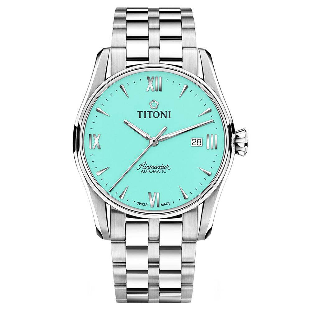 TITONI 梅花錶 空中霸王系列 羅馬時標 機械腕錶 618 年中慶 禮物 / 40mm / 83908S-691