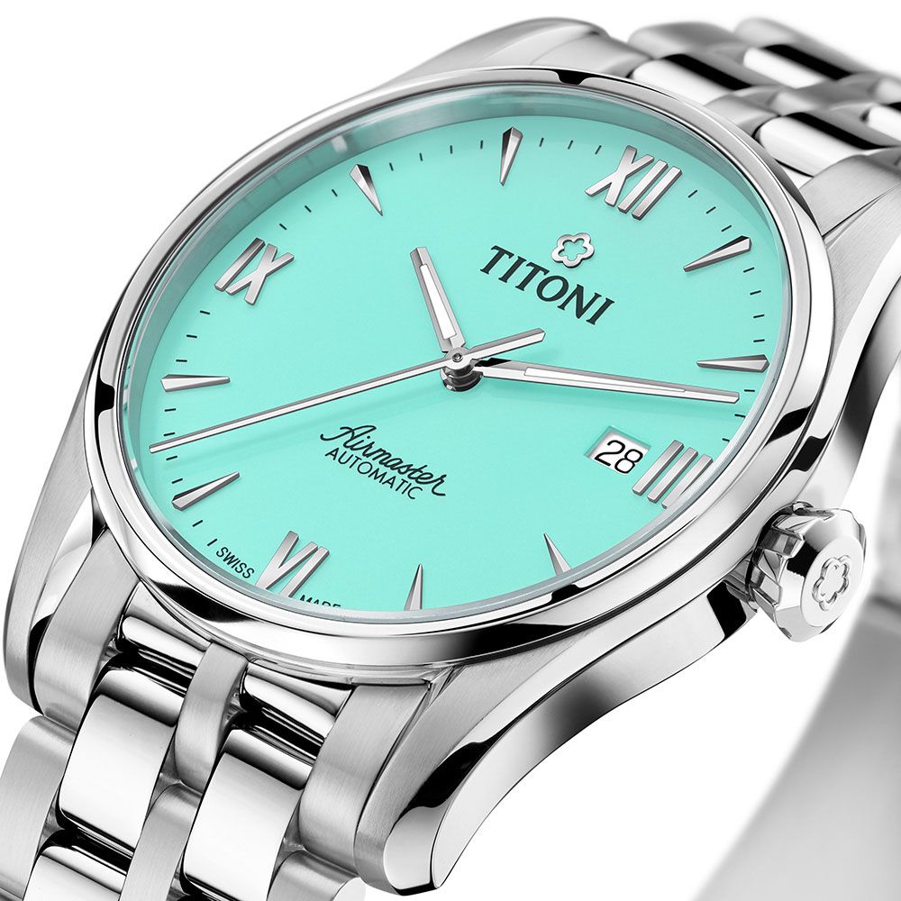 TITONI 梅花錶 空中霸王系列 羅馬時標 機械腕錶 618 年中慶 禮物 / 40mm / 83908S-691