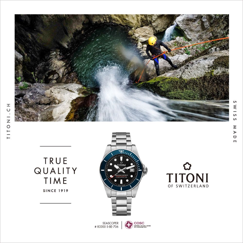 TITONI 梅花錶 海洋探索 SEASCOPER 300 天文台認證 陶瓷圈 潛水機械腕錶 618 年中慶 禮物 42mm / 83300S-BE-706