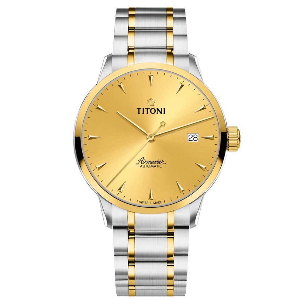TITONI 梅花錶 空中霸王系列 山形時標 日期機械腕錶 禮物 推薦 83733SY-651