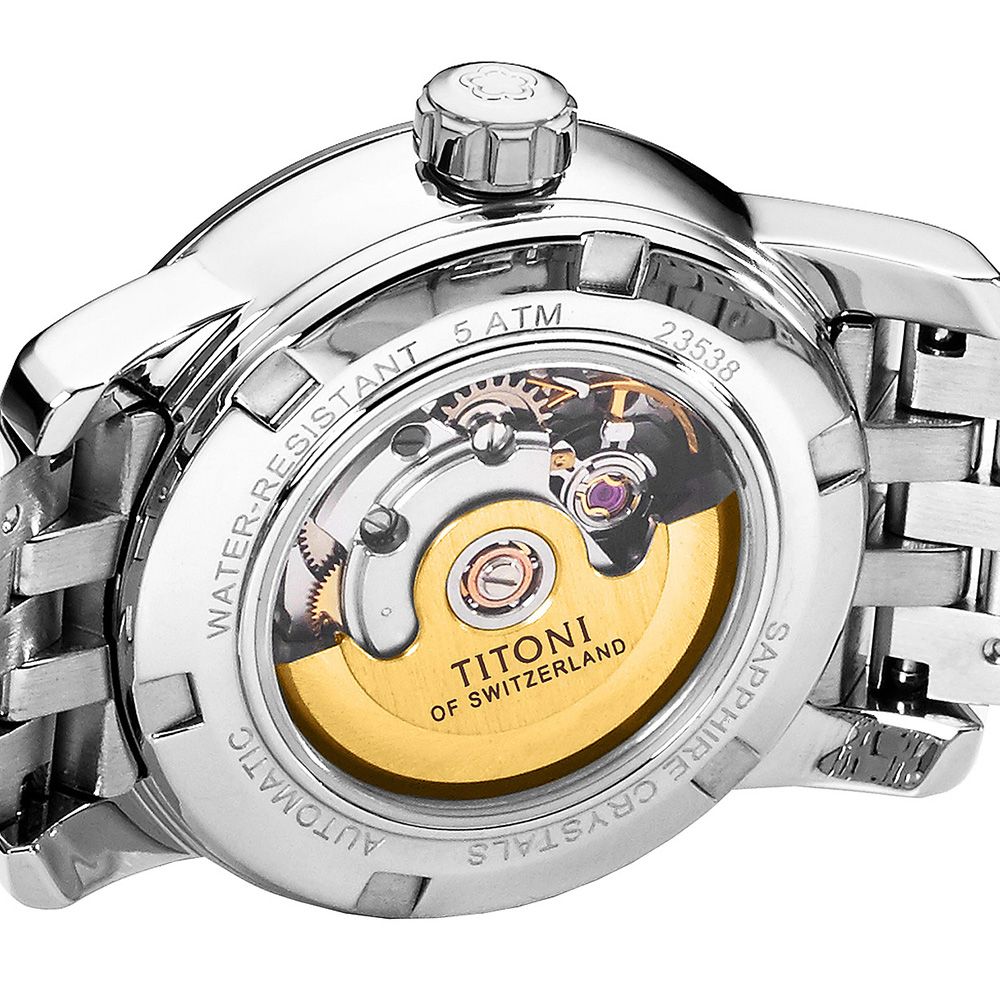 TITONI 梅花錶 天星系列 鋯石 機械腕錶 618 年中慶 禮物 / 28mm / 23538S-099