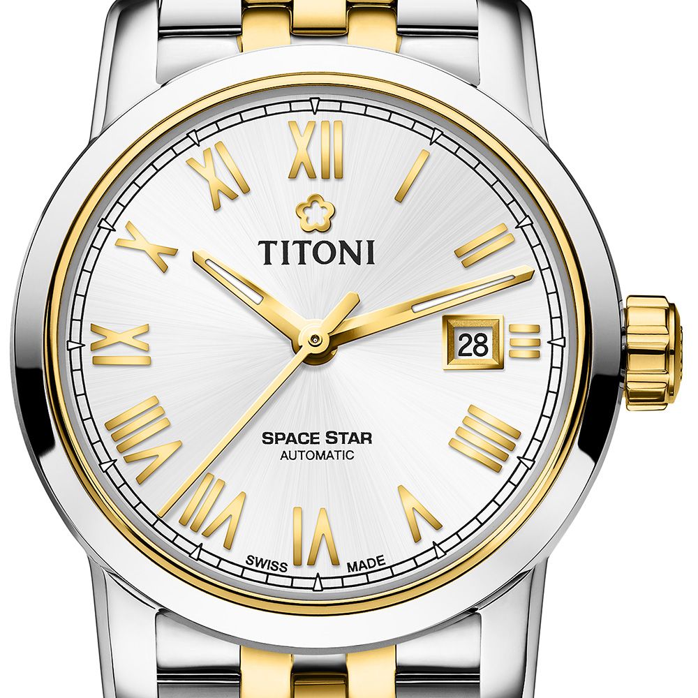 TITONI 梅花錶 天星系列 羅馬機械腕錶 禮物 推薦 28mm / 23538SY-561