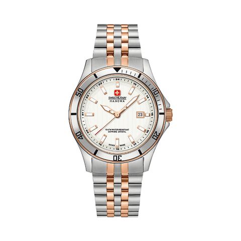 SWISS MILITARY HANOWA FLAGSHIP LADY 三眼旗艦日期腕錶 SM14286LSTR.H04MTXS