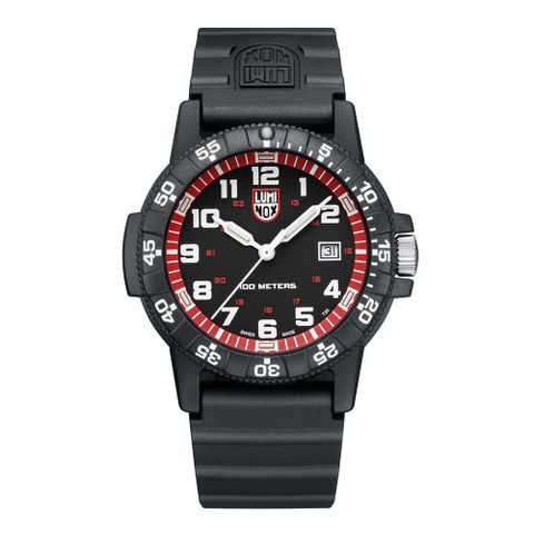 LUMINOX 雷明時 Leatherback Sea Turtle Giant革龜運動腕錶  紅x黑 / (0335)