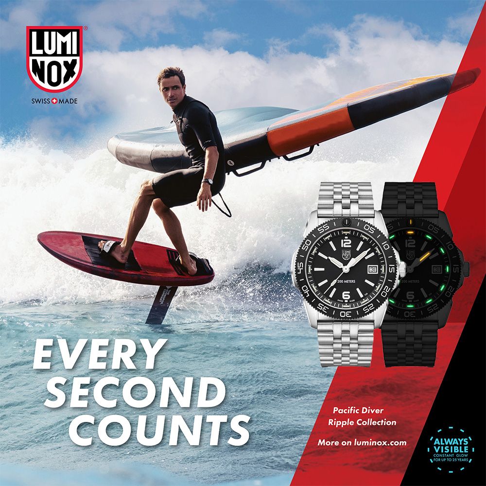 LUMNOXW MADESS I 200  S200 METERS20EVERYSECONDCOUNTSPacific DiverRipple CollectionMore on luminox.comALWAYSVISIBLE ICONSTANT GLOWFOR UP TO 25 YEARS