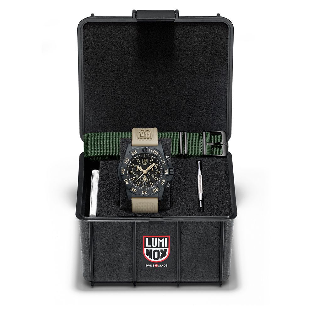 LUMINOX 雷明時 海豹突擊隊雙錶帶紀念錶 Navy SEAL Chrono - 沙色 (3590NSF.SET)