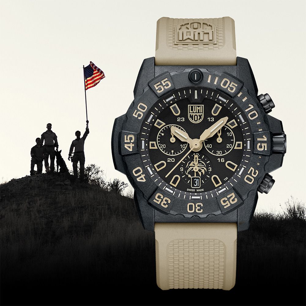 LUMINOX 雷明時 海豹突擊隊雙錶帶紀念錶 Navy SEAL Chrono - 沙色 (3590NSF.SET)