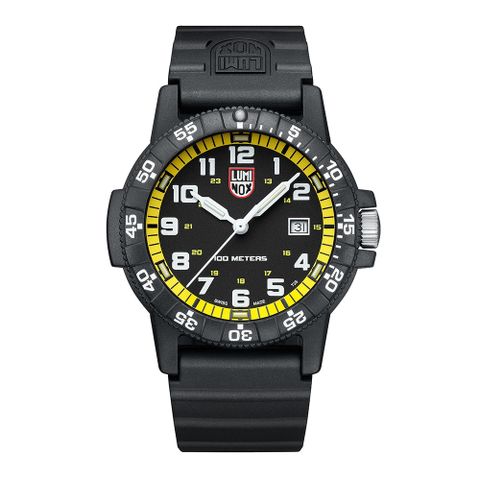 LUMINOX 雷明時 Leatherback Sea Turtle Giant革龜運動腕錶  黃 / (0325)