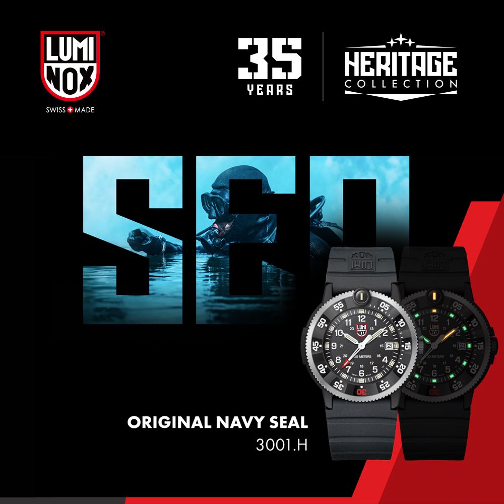 LUMINOX 雷明時 Navy SEAL Original Heritage 3001海豹部隊35週年紀念錶 (3001H.SET)